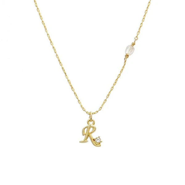 Japanese necklace- Initial alphabet necklace- Made in Japan