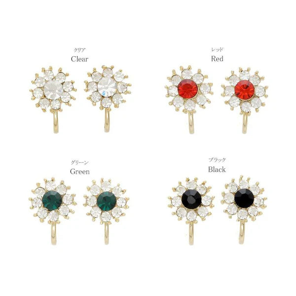 Japanese non-pierced earrings- Twinkle Bijou Screw-back Earrings