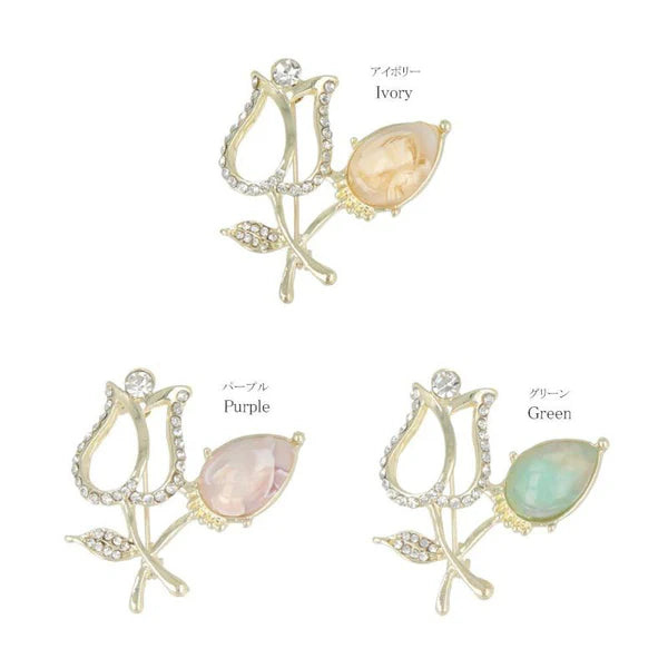 Japanese Brooch- Tulip Bloom Brooch