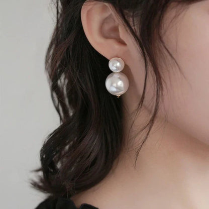 Japanese earrings- Pearl Duo Studs