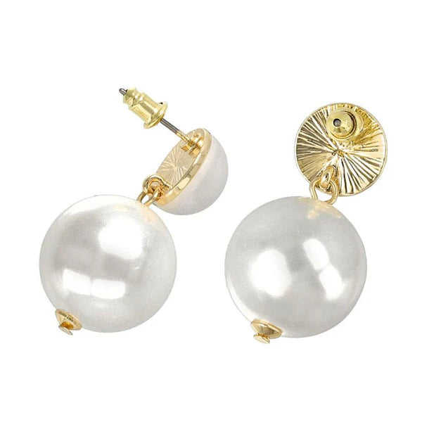 Japanese earrings- Pearl Duo Studs