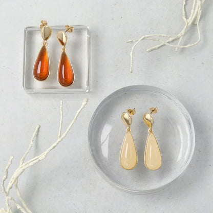 Japanese earrings- Colour drop stud earrings