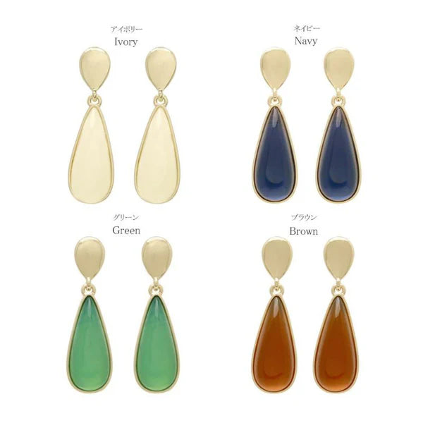 Japanese earrings- Colour drop stud earrings