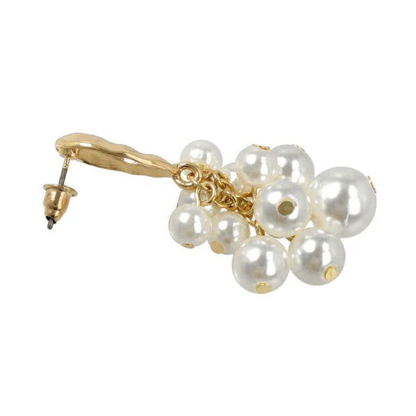 Japanese earrings- Pearl Bubble Metal Stud Earrings – Titanium Posts