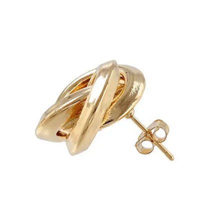 Japanese earrings- metal three circle stud earrings