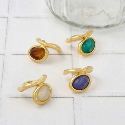 Japanese ear cuff- Marble Wave Ear Cuff for left ear