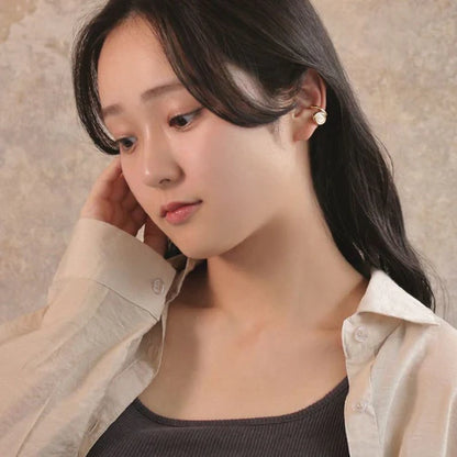 Japanese ear cuff- Marble Wave Ear Cuff for left ear