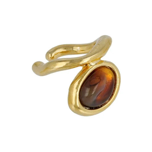 Japanese ear cuff- Marble Wave Ear Cuff for left ear