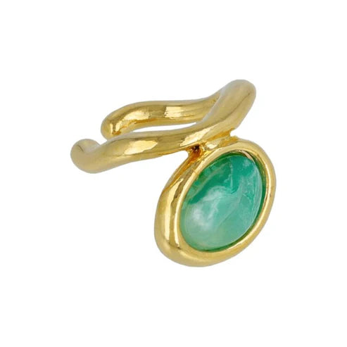 Japanese ear cuff- Marble Wave Ear Cuff for left ear