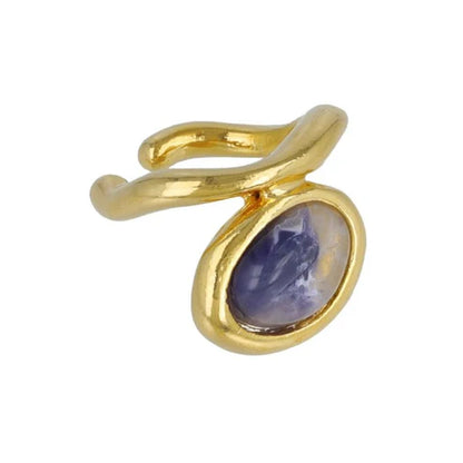 Japanese ear cuff- Marble Wave Ear Cuff for left ear