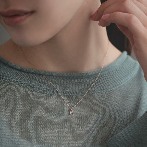 Japanese necklace- Initial alphabet necklace- Made in Japan