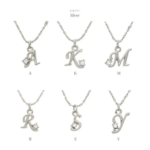 Japanese necklace- Initial alphabet necklace- Made in Japan
