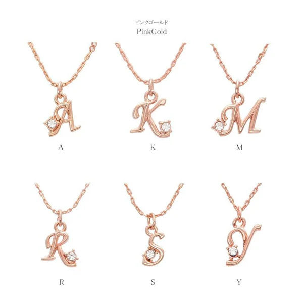Japanese necklace- Initial alphabet necklace- Made in Japan