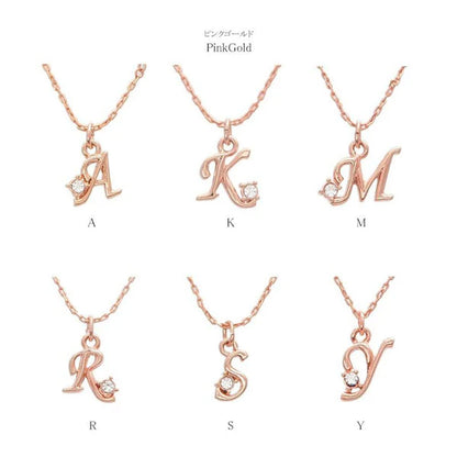 Japanese necklace- Initial alphabet necklace- Made in Japan