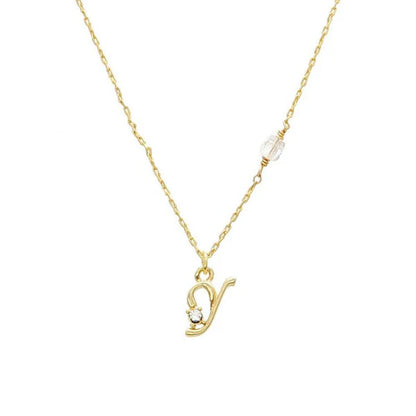 Japanese necklace- Initial alphabet necklace- Made in Japan