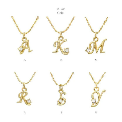 Japanese necklace- Initial alphabet necklace- Made in Japan