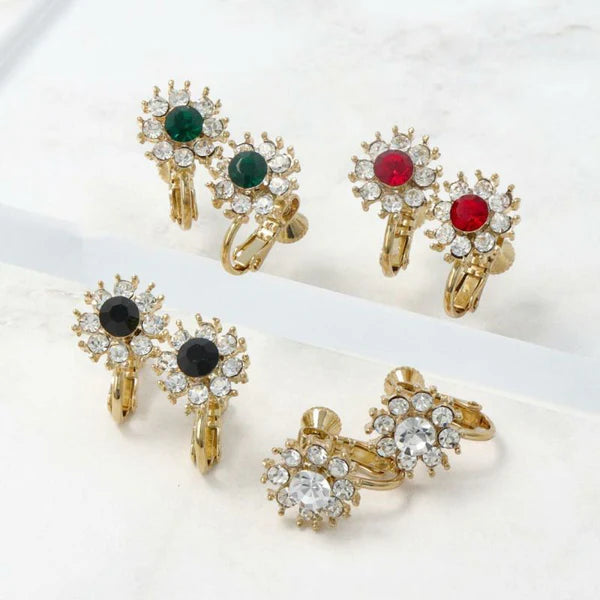 Japanese non-pierced earrings- Twinkle Bijou Screw-back Earrings