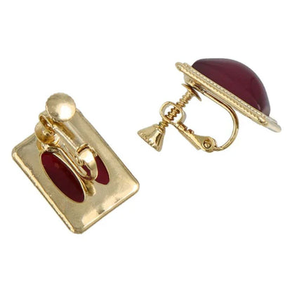 Japanese non-pierced earrings- Color frame acrylic screw-back earrings