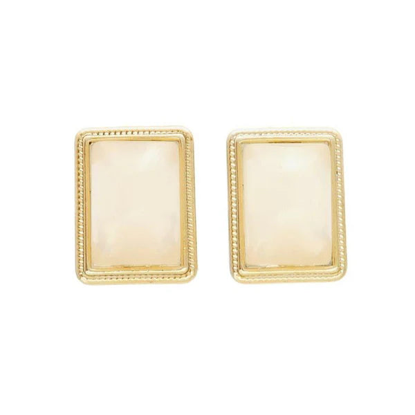 Japanese non-pierced earrings- Color frame acrylic screw-back earrings