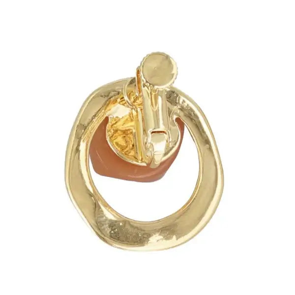 Japanese non-pierced earrings- marble texture screw-back earrings