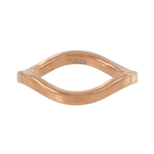 Japanese rings- stainless steel wave line ring