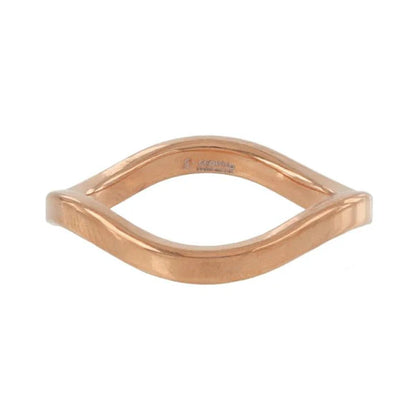 Japanese rings- stainless steel wave line ring