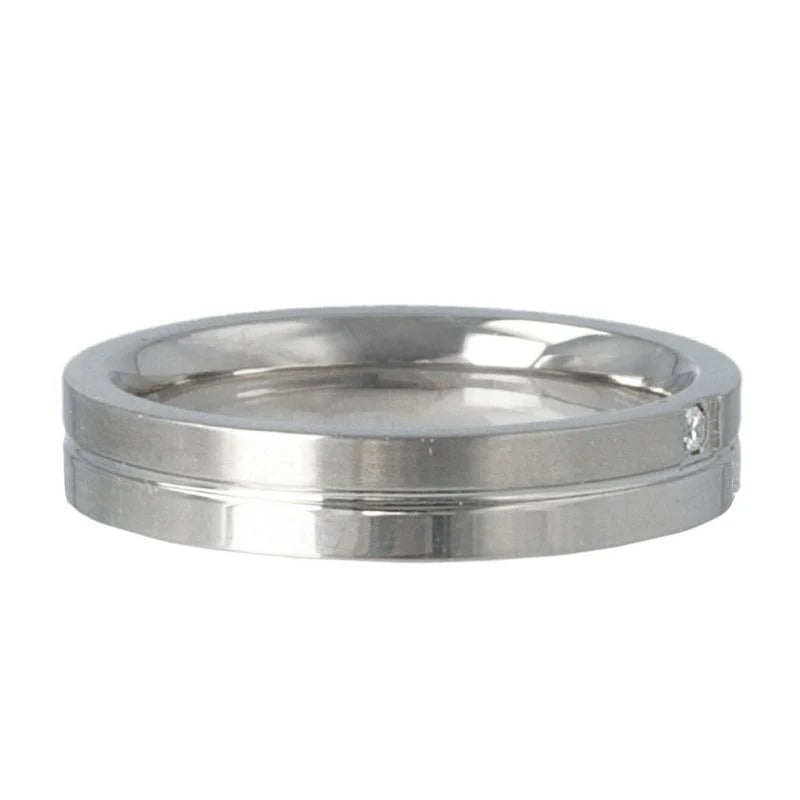 Japanese ring- Silver stainless steel two-tone ring- Made in Japan