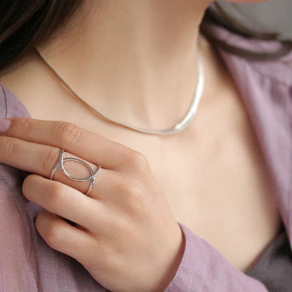 Japanese ring- Refined Cross Band- Made in Japan