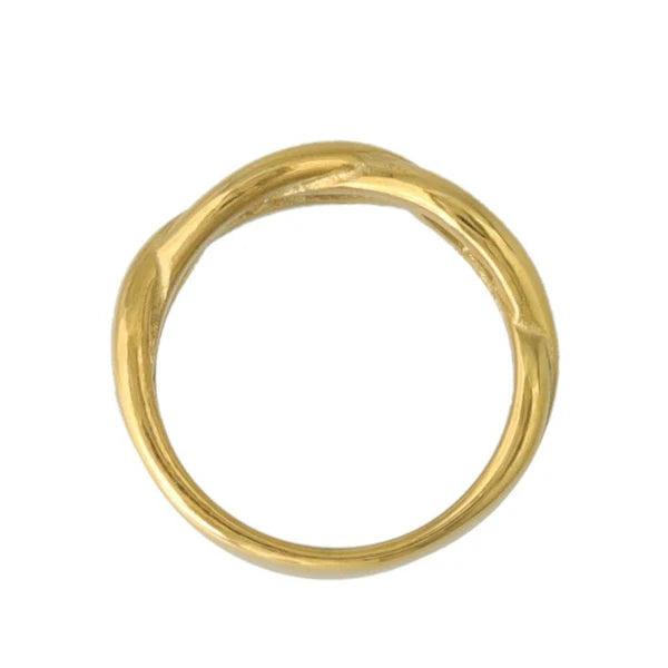 Japanese ring- Twisted stainless steel ring