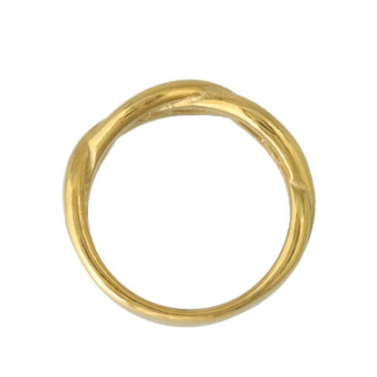 Japanese ring- Twisted stainless steel ring