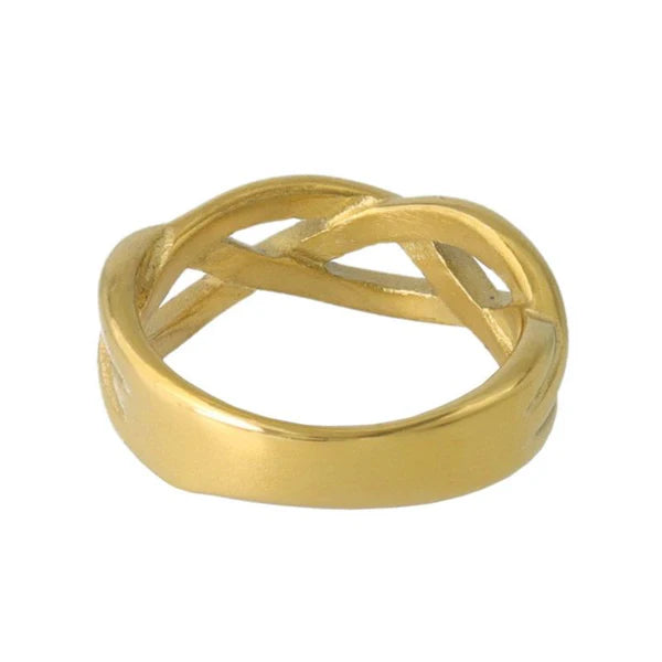 Japanese ring- Twisted stainless steel ring