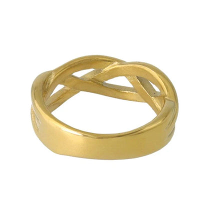 Japanese ring- Twisted stainless steel ring