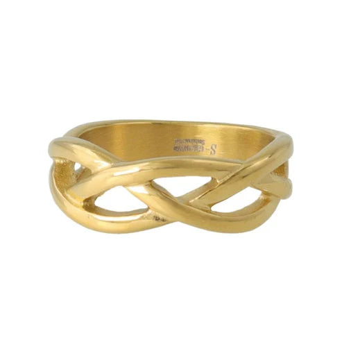 Japanese ring- Twisted stainless steel ring