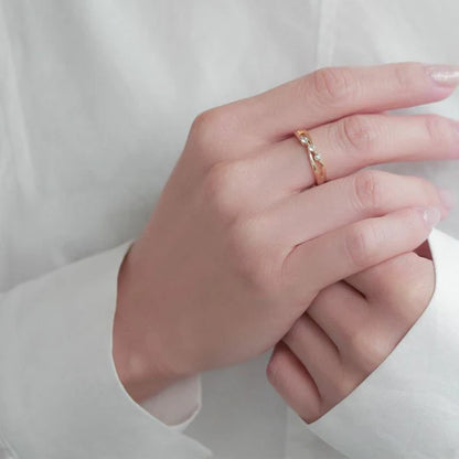 Japanese ring- Twinkle Trio Cross Ring- Made in Japan