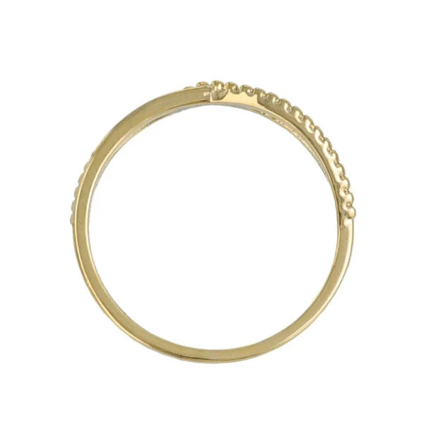 Japanese ring- Cross & Wave Metal Ring- Made in Japan