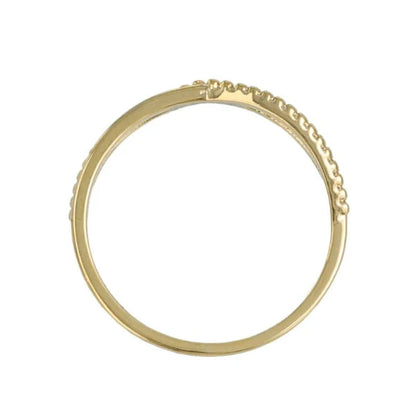 Japanese ring- Cross & Wave Metal Ring- Made in Japan