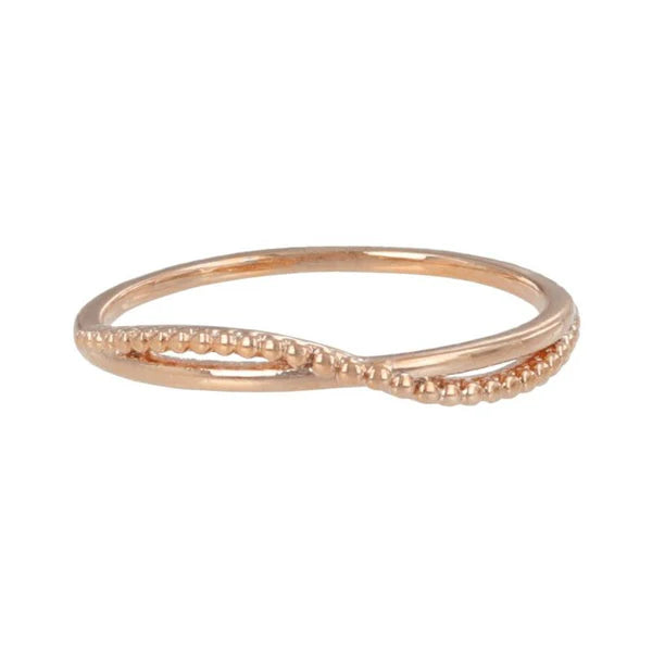 Japanese ring- Cross & Wave Metal Ring- Made in Japan