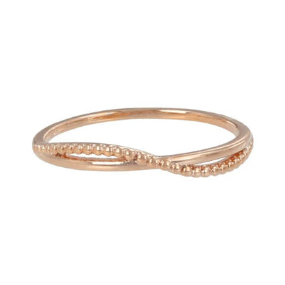 Japanese ring- Cross & Wave Metal Ring- Made in Japan