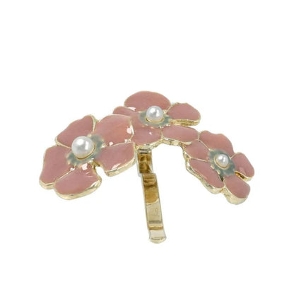Japanese hair accessory- Pink Pansy Garden Ponytail Hook