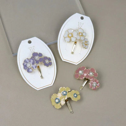 Japanese hair accessory- Pink Pansy Garden Ponytail Hook